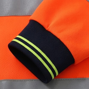 Polo de travail haute visibilité pour hommes, personnalisable (couleur et taille), avec impression par transfert thermique, manches longues - Product Image 6