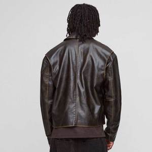 Eco Friendly High Street Unique Style Biker <b>Leather</b> <b>Jacket</b> Fast Delivery Fully Customized Design Winter <b>jacket</b> for <b>men</b> - Product Image 1