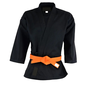 Women's Black Mixed Martial Arts Gi 100% Cotton Durable <b>Athletic</b> Fit Adult Uniform - Product Image 4