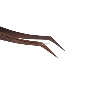 Pinces à cils en acier inoxydable personnalisées de qualité supérieure avec pointe très fine pour extensions de cils volume - Product Image 6