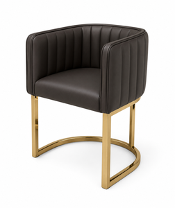 Chaise de pédicure moderne de haute qualité en PU noir avec base en métal doré pour salon de manucure de luxe - Product Image 1