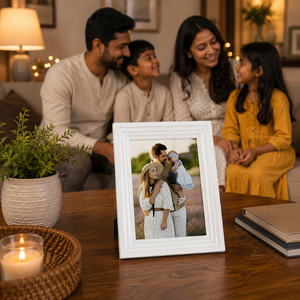 Modern White Solid <b>Wood</b> Photo <b>Frame</b> Decorative Tabletop & Wall Mount <b>Picture</b> <b>Frame</b> for Family Portrait Home Office Living Room - Product Image 3