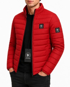 Premium Quality Canvas Mens Puffer Jacket Insulated Winter <b>Coat</b> with Front Logo for Outdoor Adventures <b>Travel</b> Casual Comfort - Product Image 5