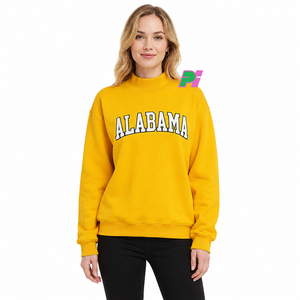 เสื้อสเวตเชิ้ตคอเต่า Alabama ปักอักษรแบบกำหนดเอง เสื้อสเวตเชิ้ตคอเต่าคุณภาพสูง ปักลายแบบกำหนดเอง - Product Image 1