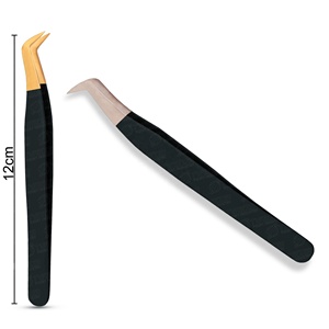 Pince à épiler de volume de cils de meilleure qualité testée à la main avec couleur et logo personnalisés de haute précision avec matériau d'origine prix bon marché - Product Image 4