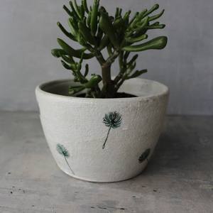 Ensemble de pots en céramique à finition mouchetée avec un design à large ouverture, durable, moderne, pour la décoration des plantes d'intérieur et d'extérieur - Product Image 2