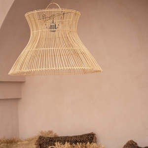 Delightful Rattan Hanging Lamp <b>Shade</b> Cozy Woven <b>Wicker</b> Ceiling <b>Light</b> Fixture Boho Pendant Lighting For Dining Room Interior - Product Image 6