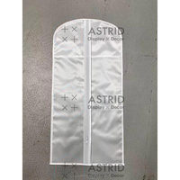 Sac de rangement pour perruque et extensions de cheveux Astrid 14x60CM avec fermeture éclair, personnalisable avec logo, durable, réutilisable, en satin et velours, avec cintre