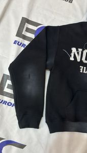 Sudadera con capucha de algodón polar para hombre, estilo streetwear, con apliques, efecto desgastado por el sol, bordado, para invierno, venta al por mayor - Product Image 6