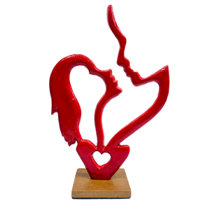 Figura de Silueta de Chica Chapada en Oro, Decoración de Arte Moderno para Mesa, Decoración del Hogar, Forma Irregular, Pieza Única - Product Image 4