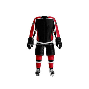 Factory High Quality Breathable <b>Waterproof</b> 100% Polyester Lightweight Fabric Custom Double Sided <b>Dressing</b> Ice Hockey Jersey Set - Product Image 2