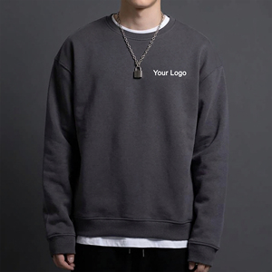 เสื้อสเวตเชิ้ตคอตตอน 100% หนานุ่ม สั่งทำได้ตามแบบ OEM/ODM ปักลาย 3 มิติ แต่งซิป สำหรับฤดูหนาว ผู้ชาย สีพื้น คอกลม - Product Image 1
