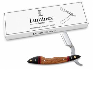 Shaving Razor – SSR 004 Hair Cut Razor Change Blade Type Shaving Knife Professional Straight Manual Razors Redwood Handle <b>Shaver</b> - Product Image 2