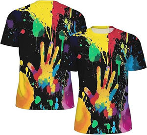 T-shirt pour homme en coton 100% de haute qualité, design le plus vendu au Pakistan, avec logo personnalisé et motif lettres en sublimation polyester. - Product Image 5