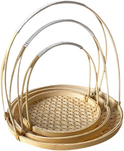 Plateau de service en bambou sans plastique pour table à manger moderne - Product Image 6