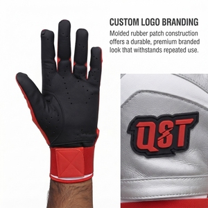 Gants de frappeur de baseball professionnels en cuir, à doigts entiers, pour une performance optimale, respirants, légers, avec support de poignet, écologiques - Product Image 4