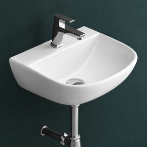 Lavabo Rectangular Moderno PEARL para Colgar en la Pared, con un Solo Orificio, Acabado Cromado, Diseño Minimalista, Garantía de 5 Años, Capacidad de 12L - Product Image 3