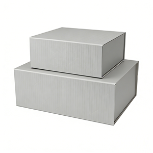 Boîte cadeau magnétique pliable personnalisée de luxe avec logo, papier blanc solide, laminage mat, revêtement UV, gaufrage, recyclable - Product Image 6