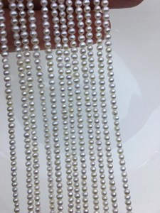 AA Plus Natural <b>White</b> Freshwater Pearl 3-3.5mm Potato Seed Pearl Beads <b>Small</b> Size High Luster Loose Strand Jewelry Making Bulk - Product Image 3