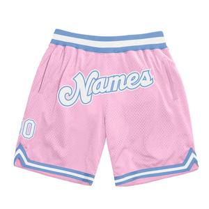 Shorts de basketball pour hommes, logo personnalisé, sportifs, unis, en mesh, taille élastique, respirants, séchage rapide, rose, prix de gros - Product Image 6