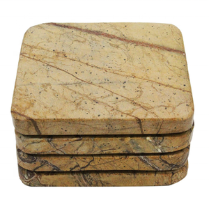 Sous-verre en marbre de taille personnalisée en pierre écologique, céramique et cuir, plateau de table pour la cuisine et la table, au prix de gros - Product Image 1