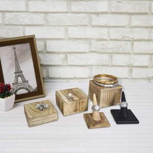 Exhibidores de Madera Natural para Joyería, Relojes y Cosméticos - Product Image 4