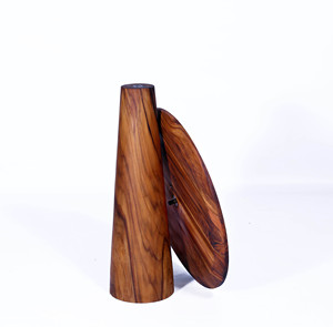 Juego de Mesa de Centro Redonda de Madera de Acacia Sólida, Mesa Auxiliar Hecha a Mano con Vetas Naturales para Sala de Estar de Lujo y Salón de Hotel - Product Image 4