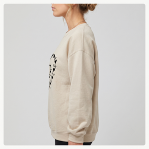 Sudadera CYS de Cuello Redondo para Hombre, Primavera, 100% Algodón, Felpa, Corte Holgado, Diseño con Letras, Ecológica - Product Image 3