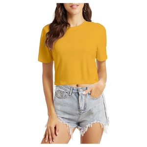 T-shirt court pour femme en gros – Vêtements de sport personnalisés en tissu de haute qualité – Tenue de gym confortable et élégante - Product Image 4