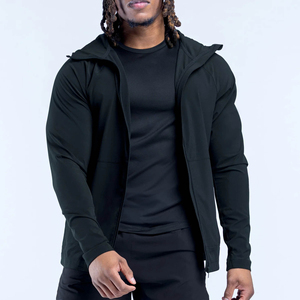 High Durable Gym Fitness Workout Training <b>Men's</b> Clothing Lightweight <b>Jackets</b> Reinforced Stitched Gym Hooded <b>Jacket</b> <b>Men</b> - Product Image 1