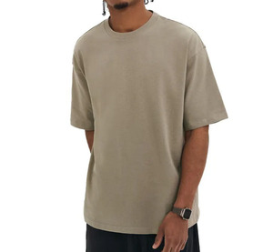 OEM Heavyweight Street Wear 100% Cotton Drop Shoulder Hip Hop T Shirt Custom Oversized Loose Men's T Shirts OEM Custom Fabrics - Product Image 4