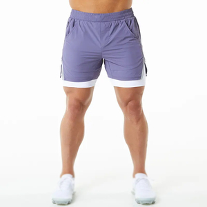 Pantalones Cortos Deportivos 2 en 1 para Hombre, Personalizados, de Doble Capa, Alta Calidad, Impermeables, Transpirables, de Secado Rápido, para Gimnasio, Atletismo, Entrenamiento y Running - Product Image 1