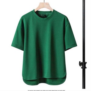 China Bangladesh Factory Price OEM Customized <b>Silk</b> Screen Printed Front Loose Fit Neck Breathable Quick Dry Solid Color Men T - Product Image 2
