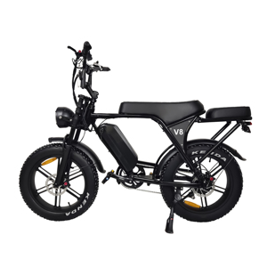 20-inch X 4-inch Wide Tire 48V Lithium Battery Brushless 7-Speed Alloy Steel <b>Frame</b> Retro Style Electric Snow Mountain <b>Bike</b> - Product Image 3