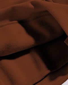 Sweat-shirt à capuche marron uni pour homme, coupe classique, décontracté, tricoté, manches longues - Product Image 4
