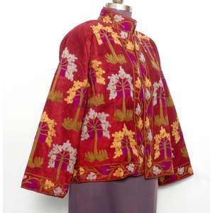 Nueva Chaqueta Bohemia Bordada con Cierre de Botones, Chaqueta Banjara Multicolor de Algodón, Larga y Llamativa - Product Image 4