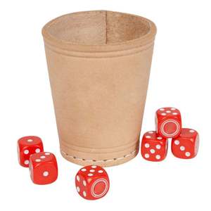 Vasos para Dados Clásicos Hechos a Mano con Cuero 100% Genuino y Logotipo Personalizado en Relieve, Nuevo Diseño de Fábrica para Juegos de Azar - Product Image 2