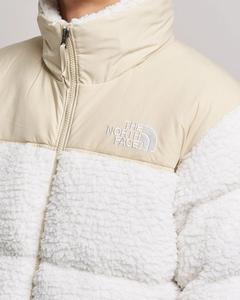 Veste d'hiver décontractée unisexe en duvet blanc avec broderie sherpa sur le devant, coupe-vent, coupe régulière, fermeture éclair - Product Image 5