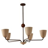 Lustre créatif postmoderne en laiton avec abat-jour en verre côtelé, luminaire suspendu pour salon, décoration de Noël