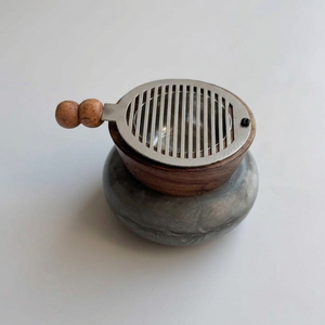 Handmade Wooden <b>Incense</b> Burner Portable Aromatic <b>Incense</b> <b>Holder</b> with Metal Lid for Home Decor - Product Image 2