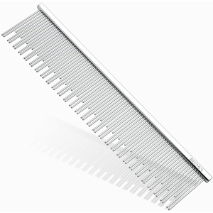 Peigne de toilettage pour animaux de compagnie classique écologique en gros, en acier inoxydable |   Outil professionnel de démêlage des poils de chien et de chat pour salon et usage domestique - Product Image 1