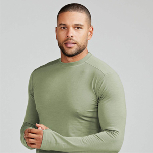 <b>Mens</b> Warm Long Sleeve <b>Thermal</b> <b>Shirt</b> Winter Base Layer Soft Stretch Undershirt Fleece Clothing Wholesale Factory Supplier - Product Image 6