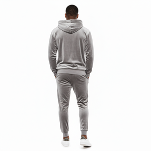 Conjunto Deportivo para Hombre 2026 de Alta Calidad, Sudadera con Capucha y Pantalones de Felpa de Algodón de Peso Medio, Estampado Personalizado, Color Gris - Product Image 6