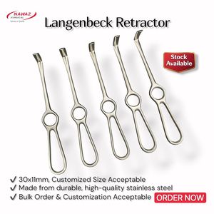 Retractor Langenbeck 30x11mm de Acero Inoxidable, Retractor Quirúrgico Manual para Exposición de Heridas y Procedimientos de Cirugía General - Product Image 2