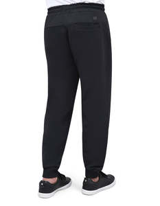 Pantalones Deportivos Hip Hop Negros con Textura, Bordado Personalizado, Peso Medio, Poliéster/Algodón, Estilo Vintage - Product Image 3