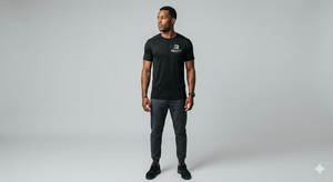 T-shirts thermiques pour hommes en gros avec impression personnalisée, T-shirt à manches longues en coton naturel, T-shirts élégants à col rond pour hommes - Product Image 6