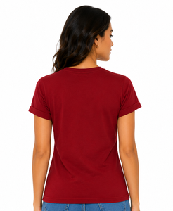 Camiseta Premium para Mujer con Puños Enrollados, Logotipo Personalizado Impreso, Apliques, Tela Ligera, Transpirable, Ecológica, de Secado Rápido, Corte Regular - Product Image 3