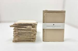 Juego de Hojas de Papel con Borde Decorativo Hechas a Mano y Sobres de Papel de Algodón Vintage para Invitaciones de Boda - Product Image 4