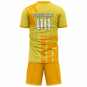 High Quality <b>Soccer</b> Uniform Custom Design Jersey Shorts Set Sublimation Teamwear Half Front Moisture-Wicking Unisex OEM Service - Product Image 3