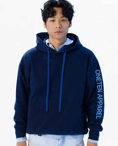ONETEN APPAREL Sweat-shirt à capuche pour homme, imprimé lettres, manches color block, cordon de serrage, grande taille - Product Image 6